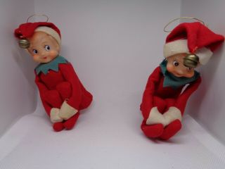 Christmas Elf On A Shelf Figure Doll Toy Inarco 1960s Vintage