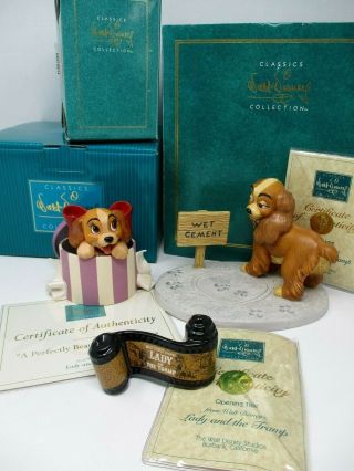 Disney Wdcc Lady And The Tramp Lady In Love Perfectly Lady Boxed W/coa