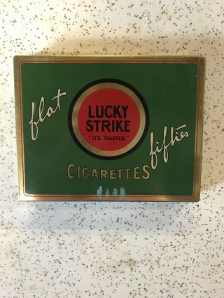 Vintage Lucky Strike Pocket Cigarette Tobacco Tin
