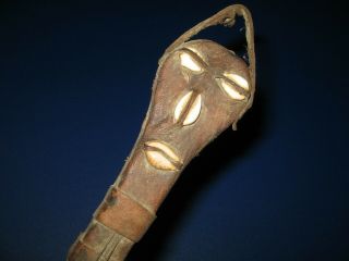 Antique African Kora Stringed Instrument,  Skin Covered 5 String Harp Guitar 5