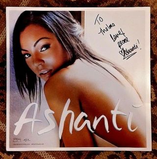 Ashanti Signed/autographed Promo Poster Flat For Single Happy (color 12”x12 ")