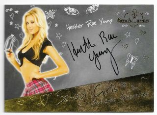 2018 Benchwarmer Hot For Teacher 4 Heather Rae Young School Girls Autograph Sp?