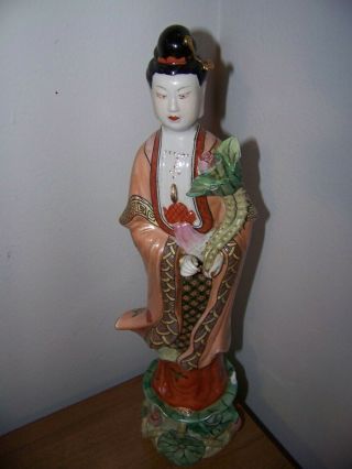 Maitland Smith Figurine Asian Women Statue Made In Hong Kong