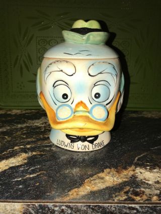Ludwig Von Drake Cookie Jar Rare 1961 Walt Disney Productions