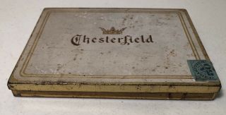 Vintage Chesterfield Cigarettes Tobacco Metal Box Tin,  Bonus Liggett & Myers