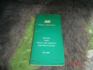 March 1969 Penn Central Brake And Train Air Signal Instruction Ec - 99