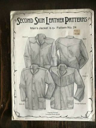 Vintage Western Second Skin Leather Pattern For A Mens 