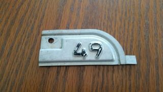 1949 California License Plate Metal Tab Corner Tags Yom Dmv Year Of Manufacture