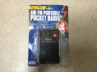Vintage 1990 Rhapsody Am/fm Portable Pocket Radio