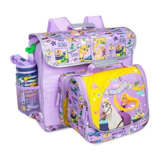 Disney Store Rapunzel Tangled Backpack Lunch Tote Box School Book Bag Pascal