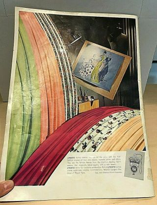 1938 - 1939 Fall Fashions,  Advance Pattern Co. ,  With Actual Color Fabric Swatches 2