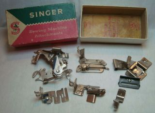 Vintage Singer Sewing Machine Attachments Made In Great Britain