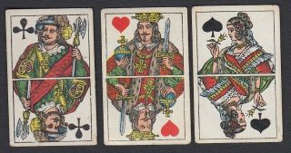 Antique Miniature Berlin Pattern Playing Cards C.  1900 Germany
