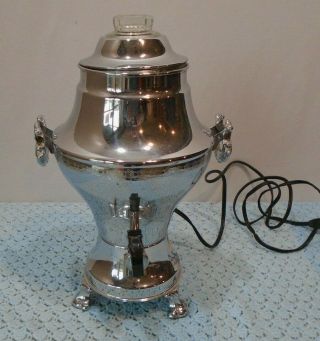 Vintage United 8 Cup Automatic Percolator Coffee Pot Maker W/ Handles & Spigot