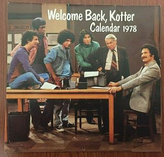 Welcome Back,  Kotter Calendar 1978 John Travolta 12 " X 13 "