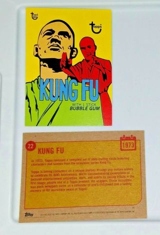 2018 Topps Wrapper Art Card 22 Kung Fu 1973 80th Anniversary Print Run 190