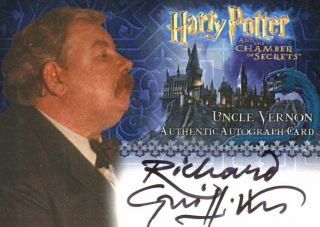 Harry Potter And The Chamber Of Secrets Richard Griffiths Vernon Autograph Card