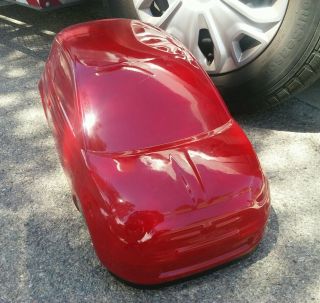 rare FIAT dealership display HUGE PROMO CAR HEAVY RED PLASTIC MAN CAVE 2