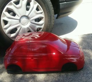rare FIAT dealership display HUGE PROMO CAR HEAVY RED PLASTIC MAN CAVE 4
