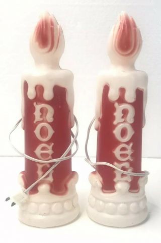 Vintage Noel Candle Blow Mold With Light,  Empire 1970 Usa Christmas Holidays