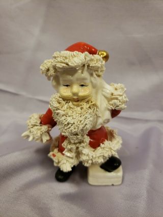 Vintage Santa Claus With Spaghetti Trim Made In Japan