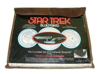 Star Trek Blue Prints U.  S.  S.  Enterprise Set Of 12 Scale Drawings 1st Print Apr 75
