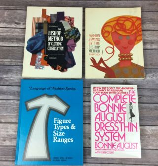 4 Vintage Sewing Books Bishop Method Language Of Fashion Series Bonnie August