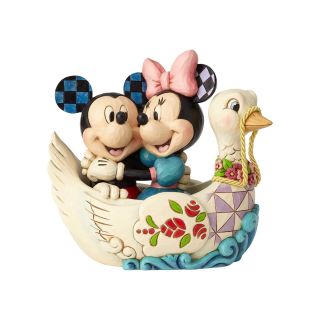 Enesco E8 Disney Traditions Jim Shore Mickey & Minnie Mouse In Swan 5in Figurine