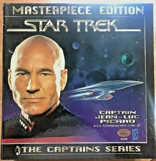 Star Trek Jean - Luc Picard Action Figure Book 1997 Playmates Masterpiece Edition