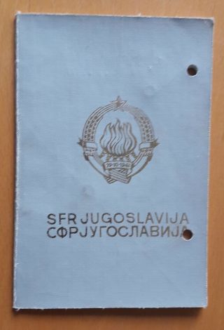Yugoslavia Children Passport Passaporto 1986 Greece Visa With Tax Stamps