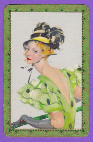1 Single Vintage Swap/playing Card Enn Chic Lady Nanette Na - 1 - 1 Artist Domergue