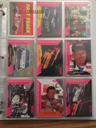 1993 Traks Racing Cards Complete Set 150 Cards In Ultra Pro Platinum Pages