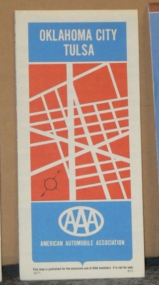 1981 Aaa Street Map Of Oklahoma City And Tulsa