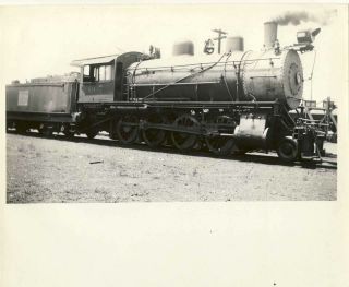 1930s - 1940s 8x10 Real Photo Antique C & S Railroad 2 - 8 - 0 Steam Train