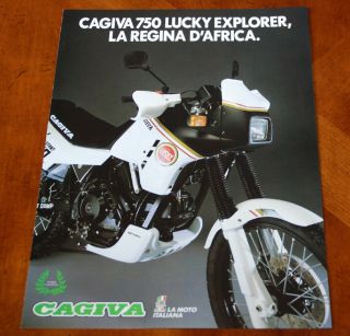 Cagiva Elefant 750 Lucky Explorer Sales Brochure,  1988