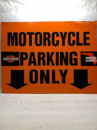Robison Harley - Davidson Dealership Metal Motorcycle Parking Sign Amf 24”x18”