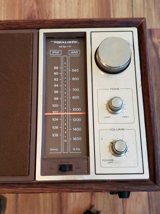 1969 Vintage Realistic MTA - 11 AM FM radio Model 12 - 690 3