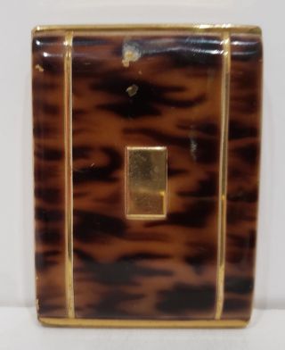 Vintage ELGIN / EAM ENAMEL,  GOLD Cigarette Case / Card Holder / Tobacco Smoking 2