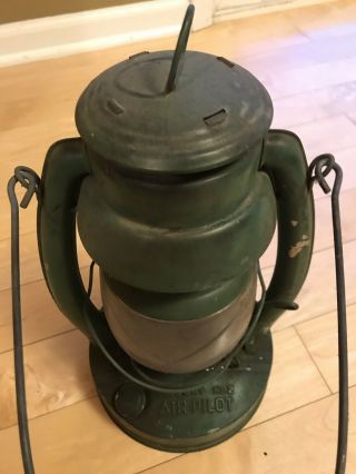 Vintage Green Embury No 2 Air Pilot Kerosene Tubular Lantern