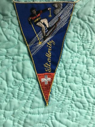 Vintage St Moritz Embroidery Patch