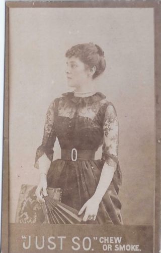 1890s? Just So Tobacco Photo Card Socialite Jennie Jerome Churchill Winston Mom