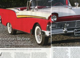 1957 Ford Fairlane Skyliner Restoration 6 Page Color Article
