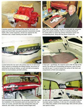 1957 FORD FAIRLANE SKYLINER RESTORATION 6 page COLOR ARTICLE 2
