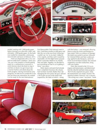 1957 FORD FAIRLANE SKYLINER RESTORATION 6 page COLOR ARTICLE 3