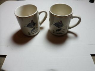 2 Vintage Chessie System Railroad Purr - Fect Transportation Coffee Tea Mugs Cups