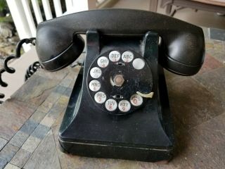 Vintage 1948/1950 Northern Electric 302 Rotary Desk Phone F1 Handset Metal Dial