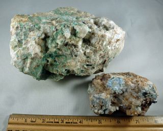 Large Brochantite In Quartz Mineral Specimen Blanchard Mine,  N.  M.  Druzy Pockets