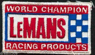 Vintage Lemans Race Car Steve Mcqueen / Motorcycle Patch 2 Racing Nos