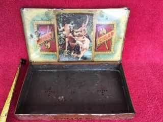 VINTAGE THE HOFFMAN HOUSE BOUQUE TOBACCO TIN ADVERTISING VICTORIAS CIGAR SIGN 4