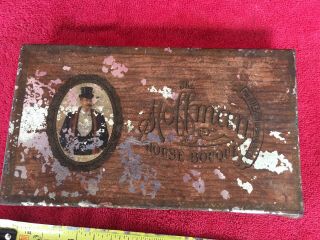 VINTAGE THE HOFFMAN HOUSE BOUQUE TOBACCO TIN ADVERTISING VICTORIAS CIGAR SIGN 5